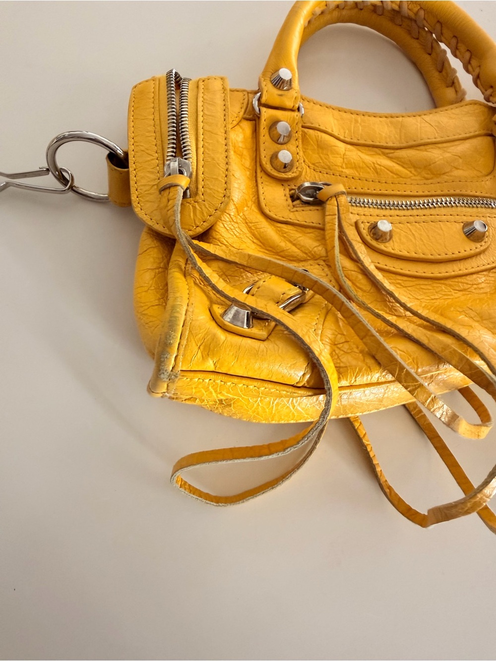 Balenciaga City Bag yellow mini Leather Crossbody - Picture 3 of 9